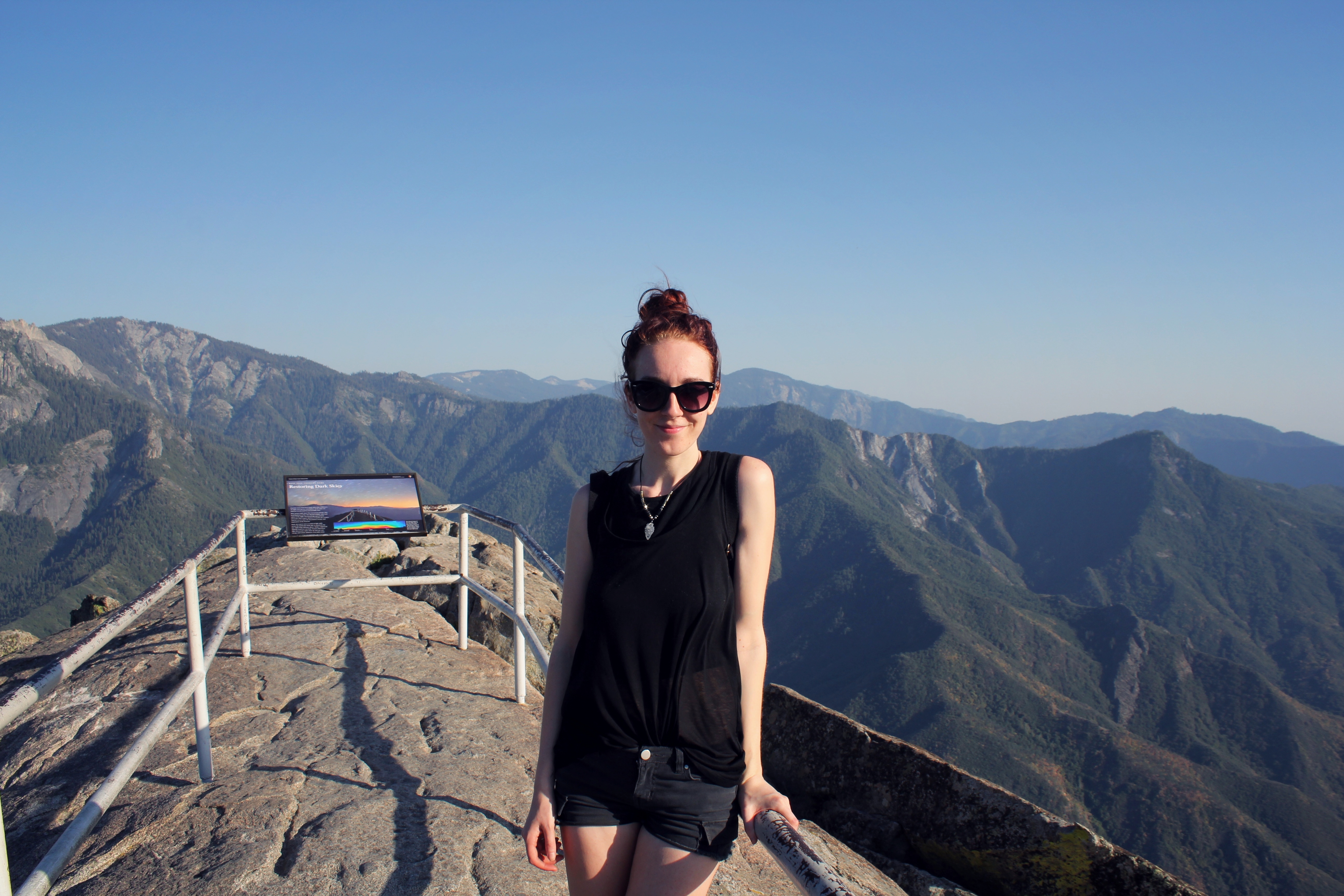 Standing at the top of Moro Rock, Sequoia National Park